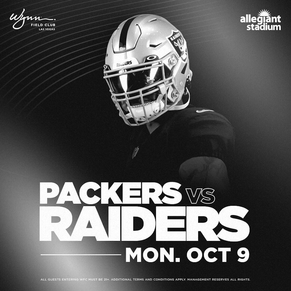 NFL: Green Bay Packers at Las Vegas Raiders at Wynn Field Club - Monday,  Oct 9 2023