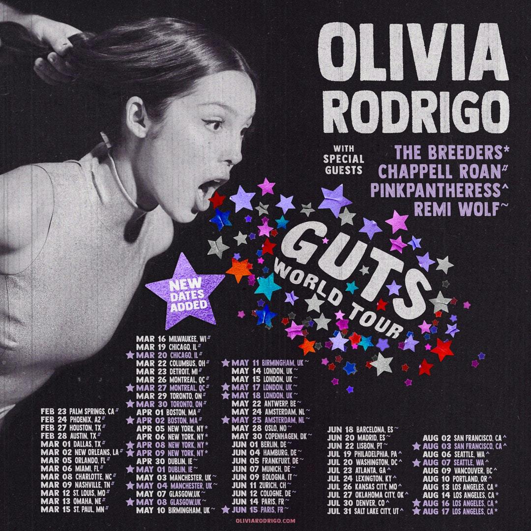 Olivia Rodrigo - Guts World Tour At 3Arena - Wednesday, May 1 2024 ...