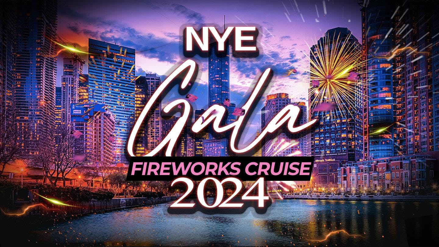 All Inclusive New Year's Eve 2024 Fireworks River Cruise at Chicago