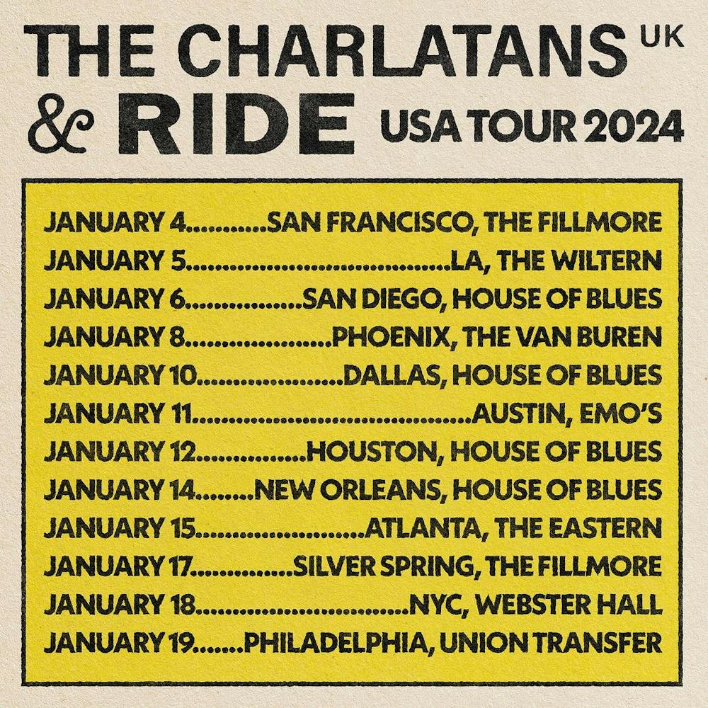 The Charlatans & RIDE North American Tour 2024 at The Fillmore