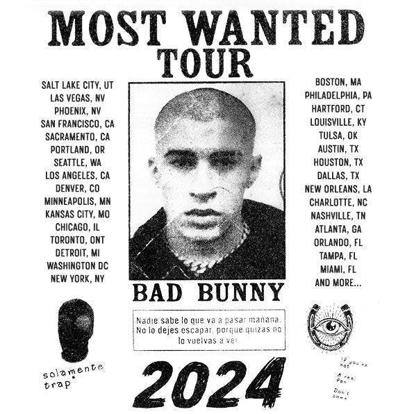 Get tickets to Bad Bunny 2024 'Most Wanted Tour