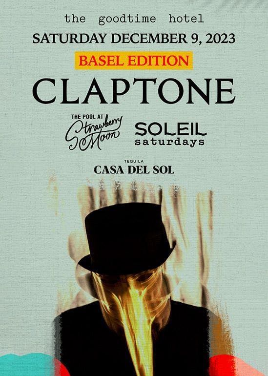 Claptone Pool Party at Strawberry Moon Saturday, Dec 9 2023 Discotech