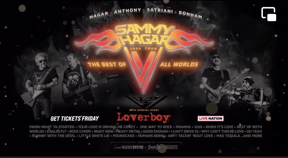 SAMMY HAGAR The Best of All Worlds Tour with special guest