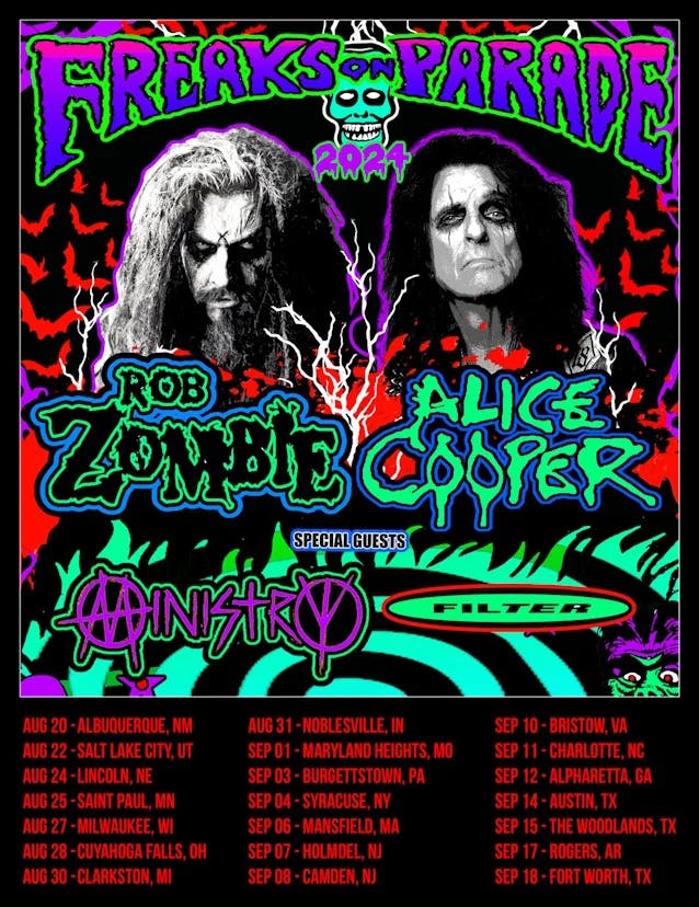 Rob Zombie and Alice Cooper Freaks on Parade 2024 Tour at Pinnacle