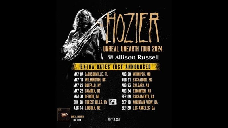 Hozier - Unreal Unearth Tour 2024
