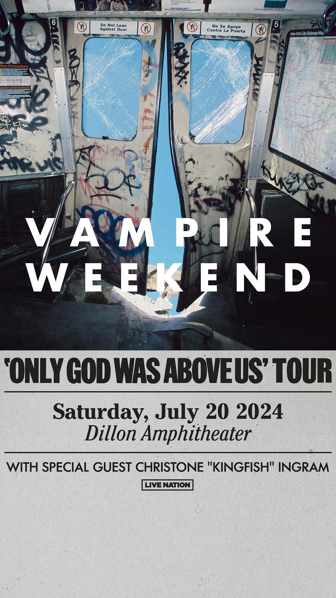 Vampire Weekend - 'Only God Was Above Us' Tour at Dillon Amphitheater ...