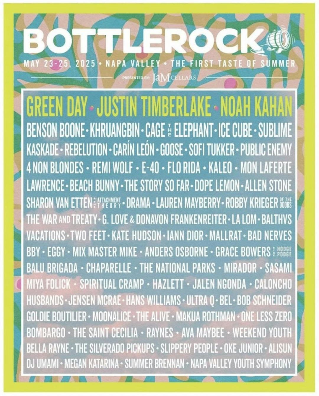 BottleRock Napa Valley 2025 - 3 Day Pass