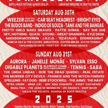 Bumbershoot 2025: Arts and Music Festival - Day 1