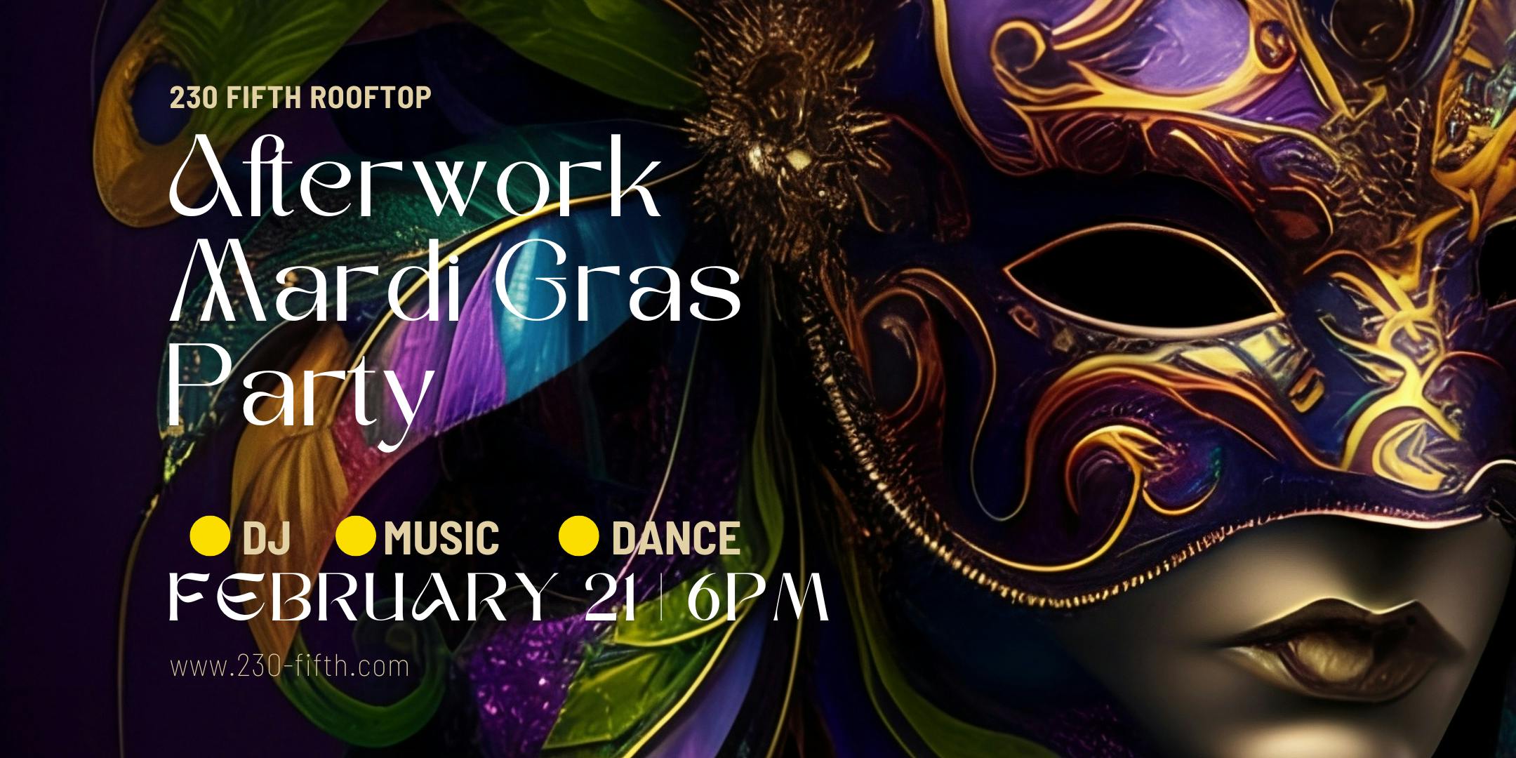 Mardi Gras After Work Party @230 Fifth Rooftop