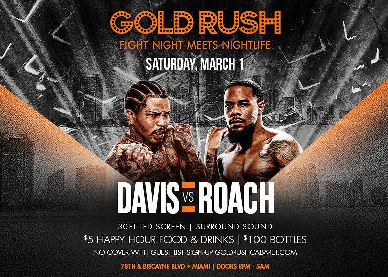 Davis Vs Roach at Gold Rush Cabaret - Saturday, Mar 1 2025 | Discotech