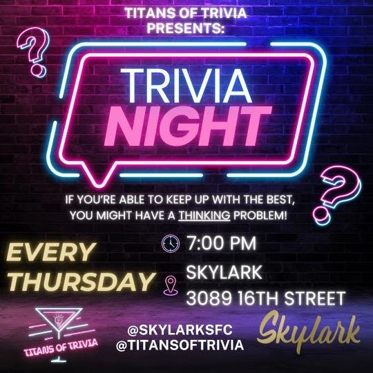 Happy Hour Trivia Thursdays