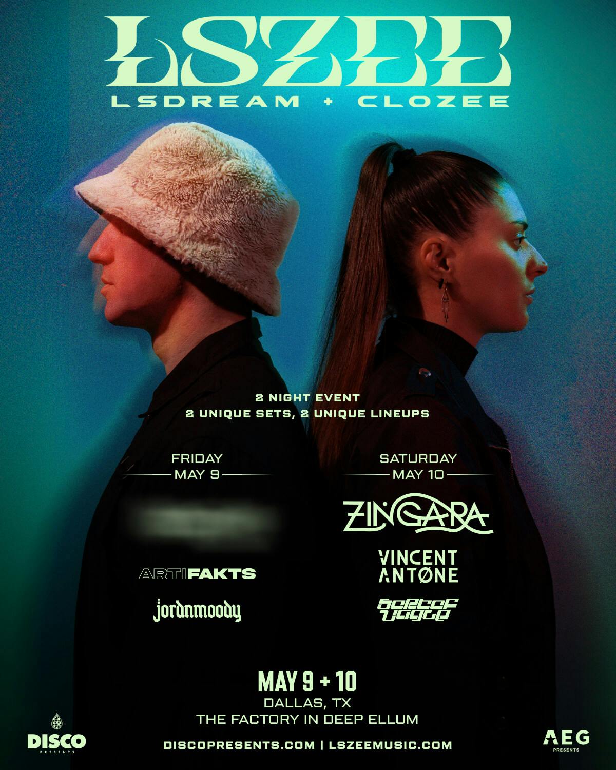 Lszee: Lsdream + Clozee at The Factory - Saturday, May 10 2025 | Discotech