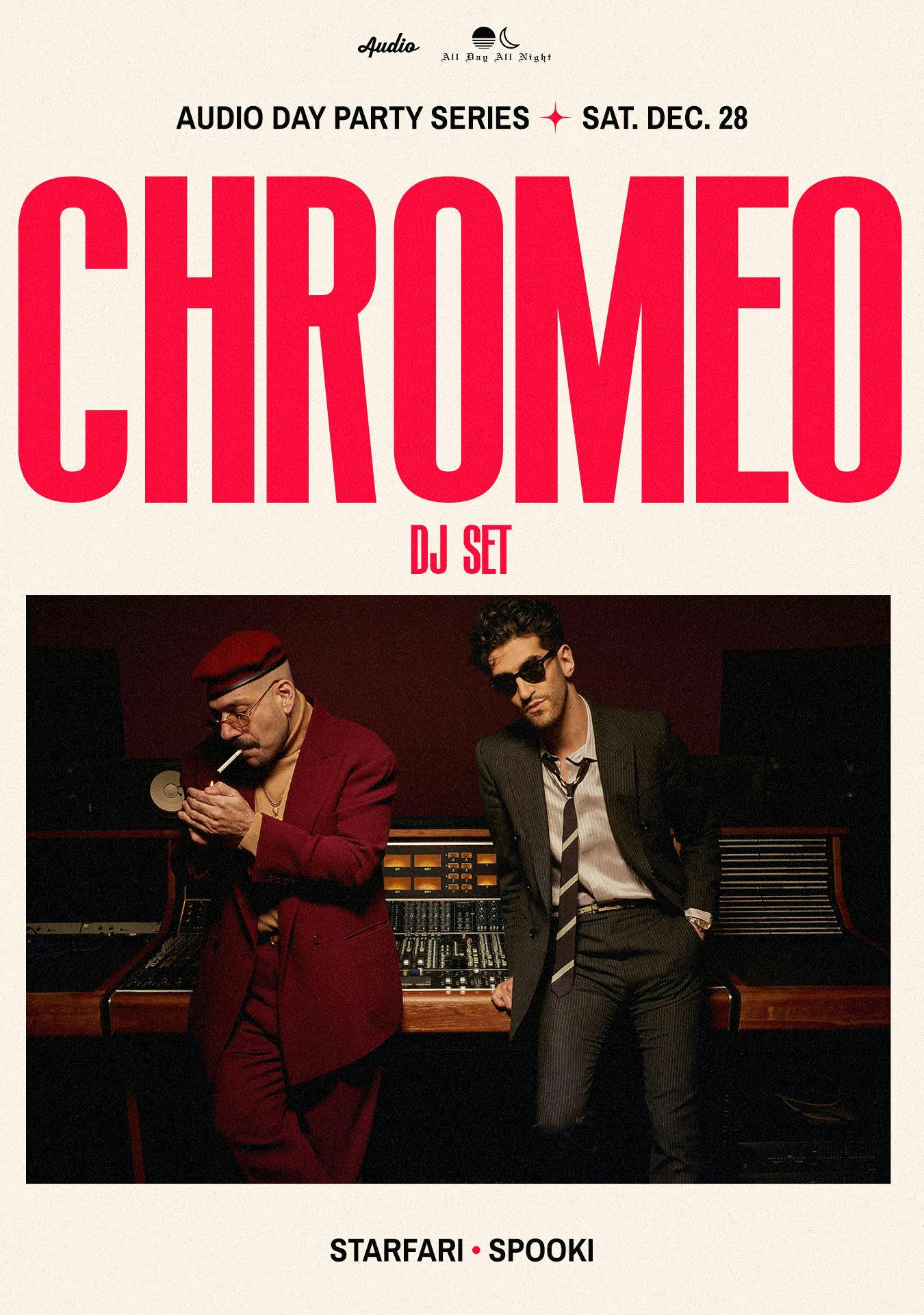 Day Party w/ CHROMEO dj set at Audio SF