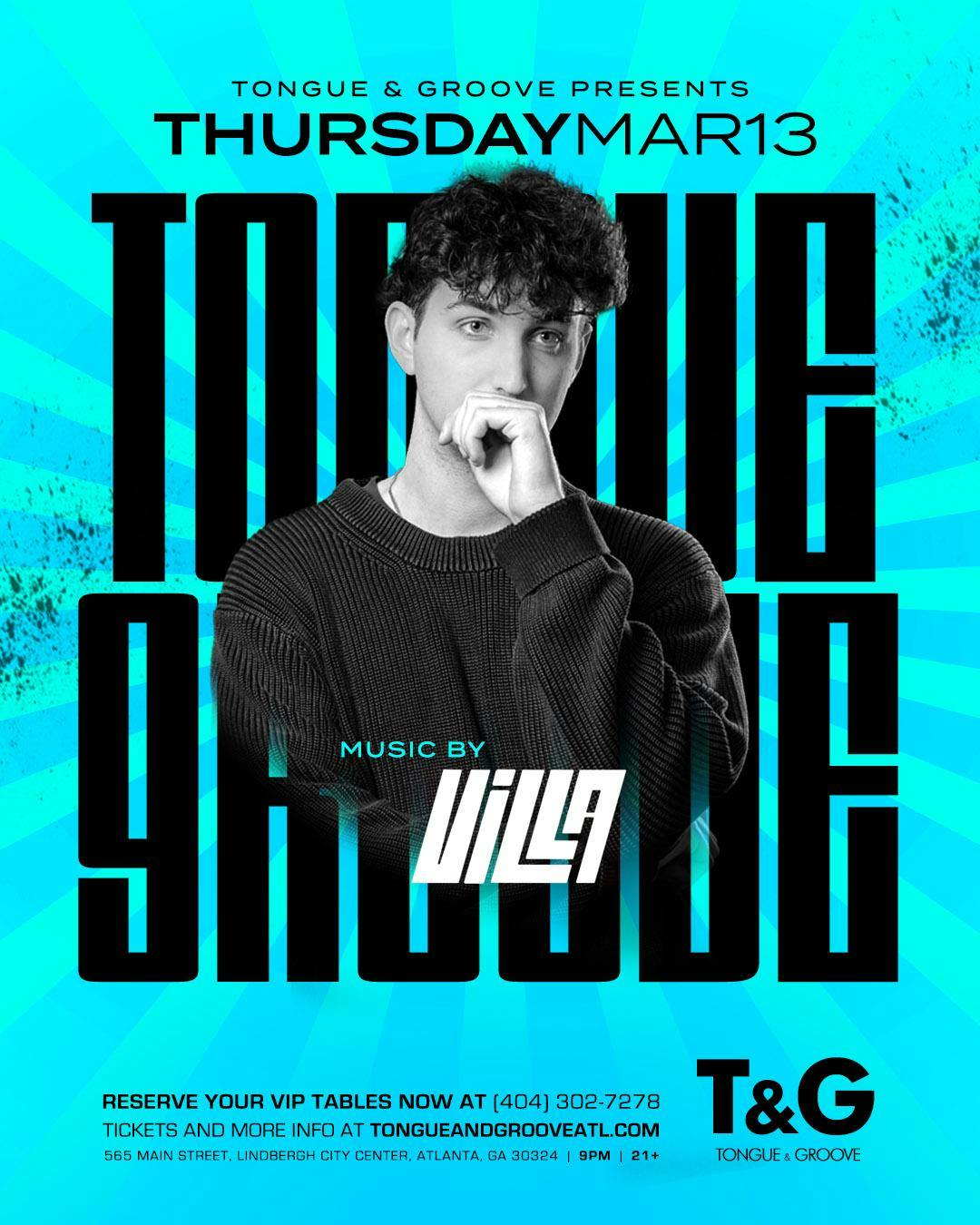 Tongue And Groove Thrsdy Featuring DJ Villa at Tongue and Groove - Thursday, Mar 13 2025 | Discotech