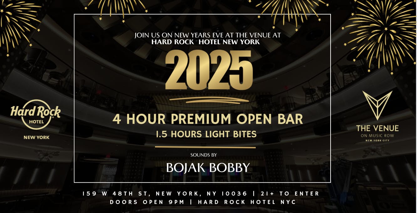 The Venue at Hard Rock Hotel NYE 2025 at New York New Year's Eve - Tuesday, Dec 31 2024 | Discotech