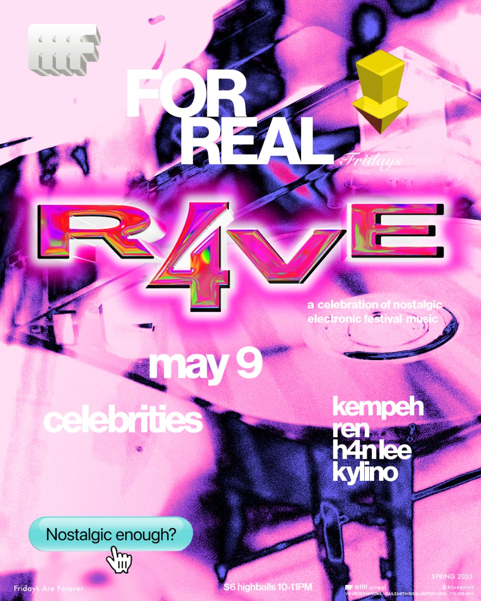 FOR REAL Fridays - R4VE (Nostalgic Electronic Festival Music) presented by Real Love
