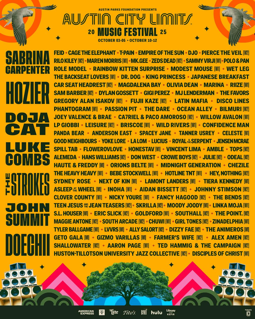Austin City Limits Music Festival 2025 - Weekend Two - 3 Day Pass