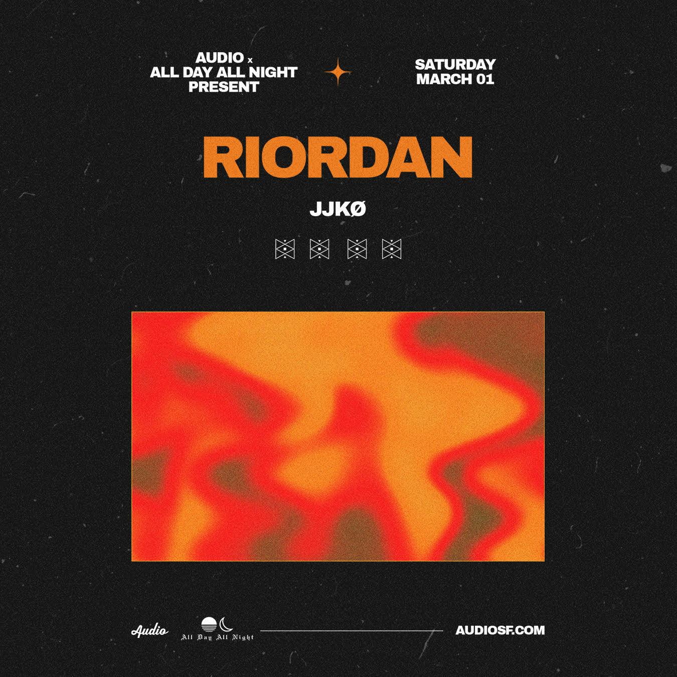 Riordan at Audio Sf at Audio Discotech - Saturday, Mar 1 2025 | Discotech