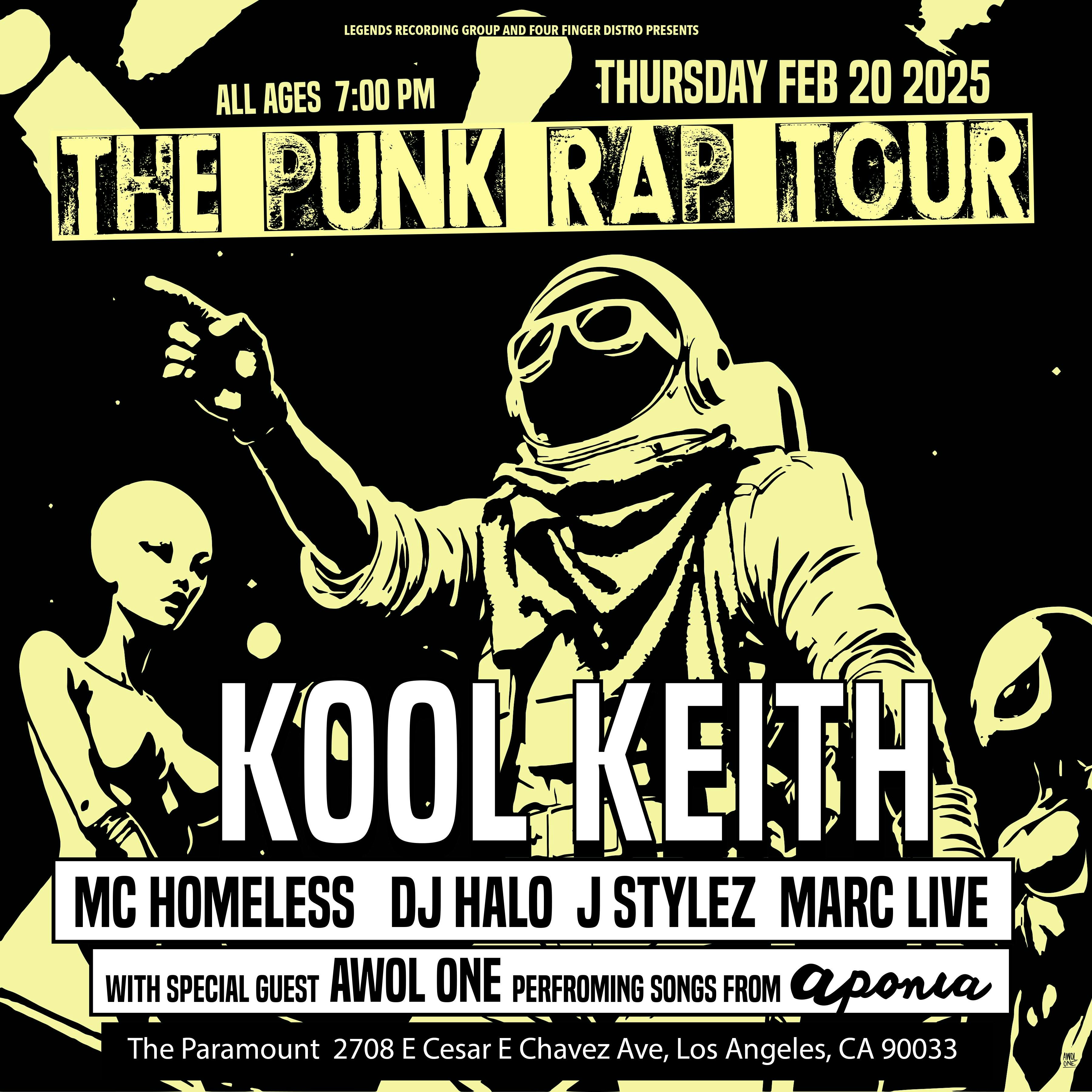 Kool Keith w/ MC Homeless + Awol One