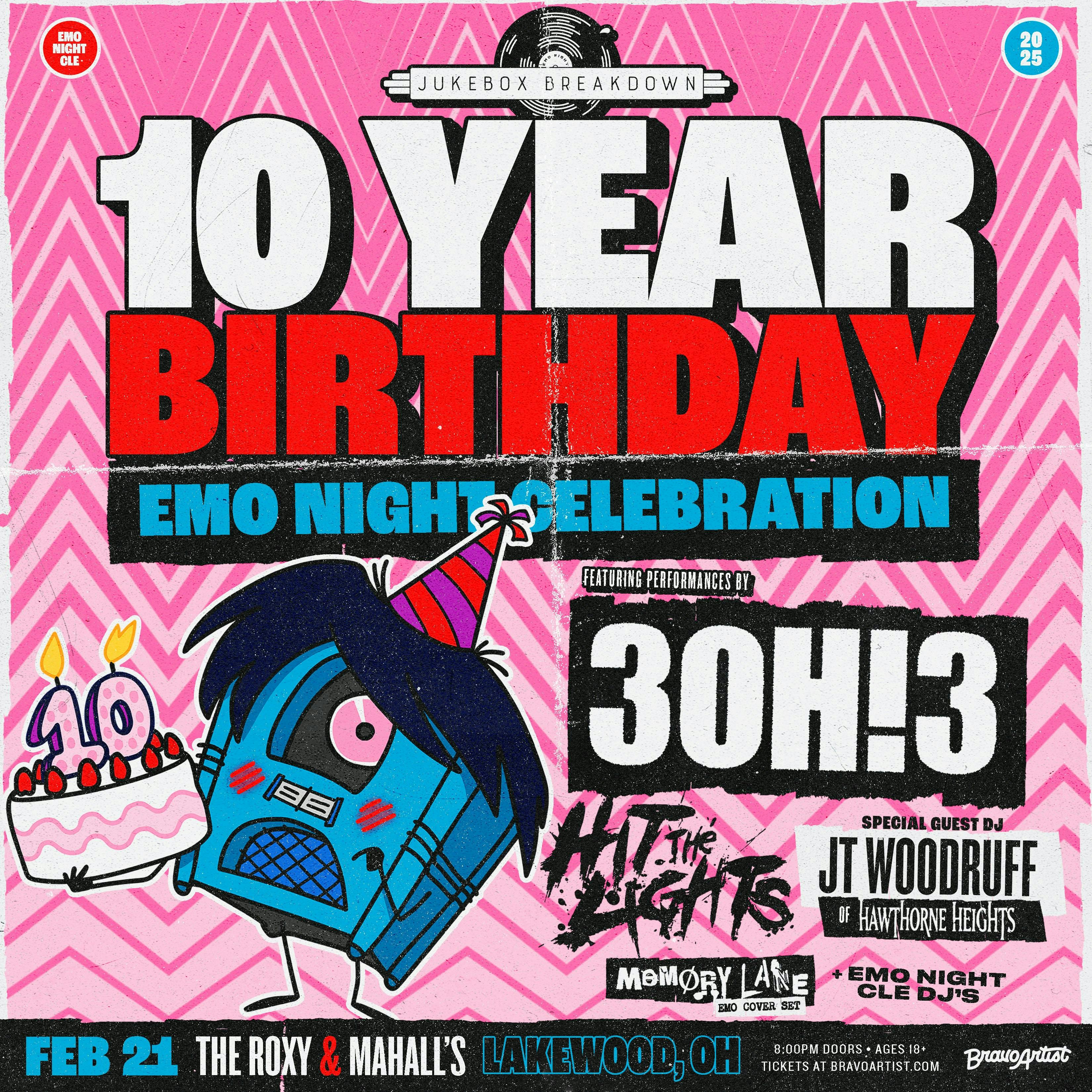 Emo Night CLE 10 year birthday party feat. 3OH!3