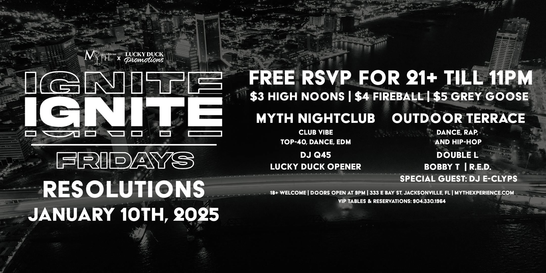 Myth Nightclub & Lucky Duck: Ignite Fridays - Resolutions