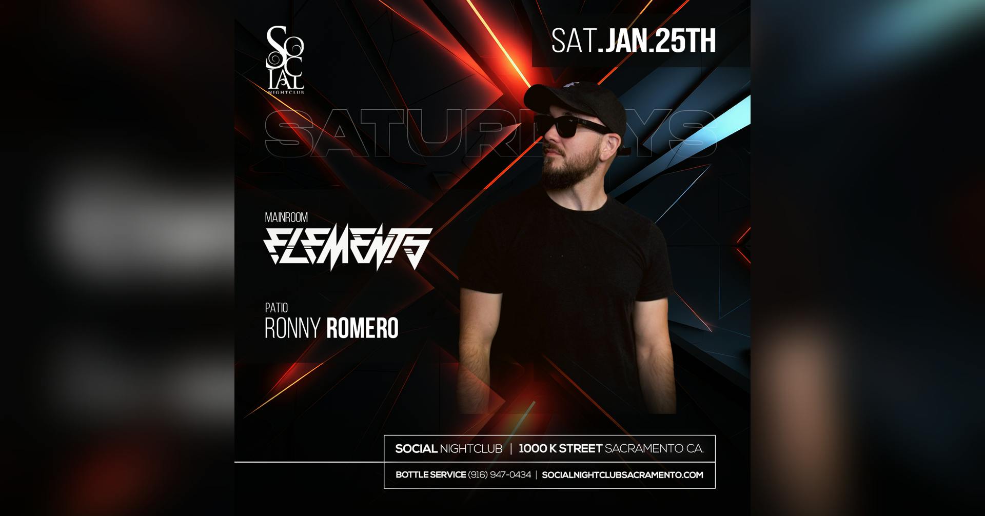 Social Saturday's featuring Sacramento Kings Resident Dj Elements & Ronny Romero