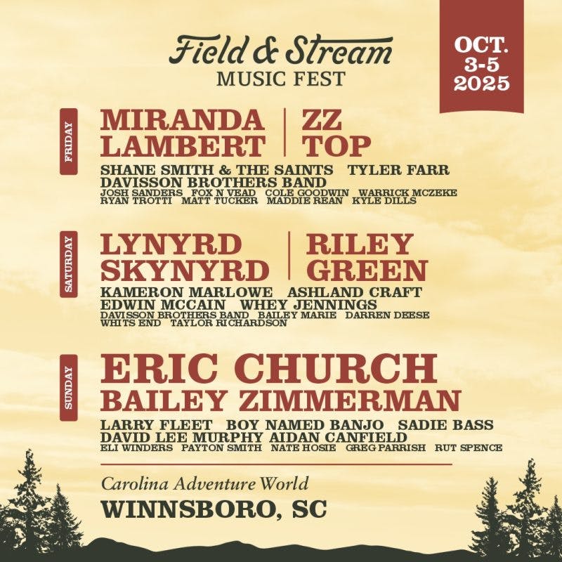 2025 Field & Stream Music Fest - 3 Day Pass