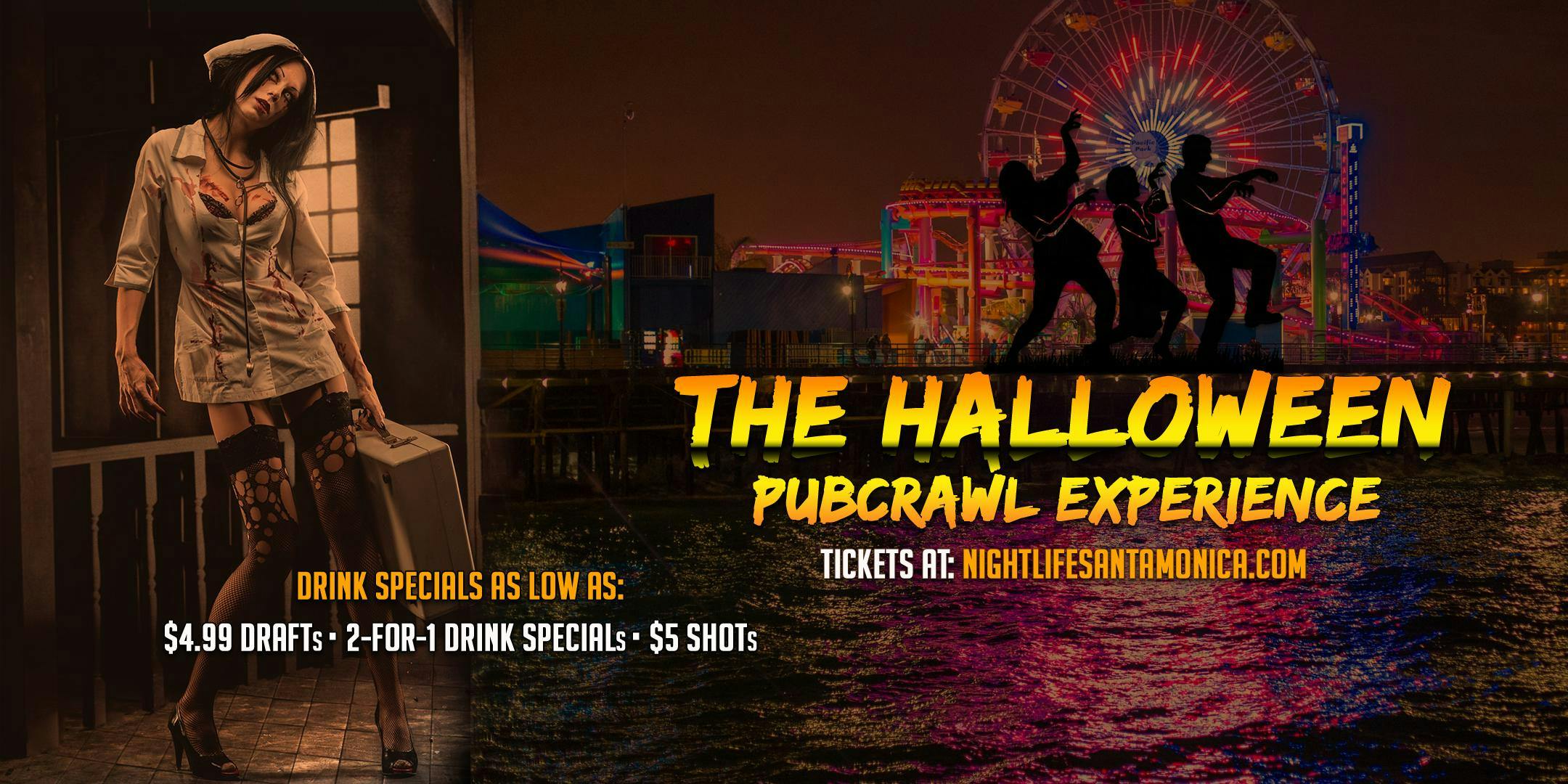 Santa Monica Halloween Night Pub Crawl Party