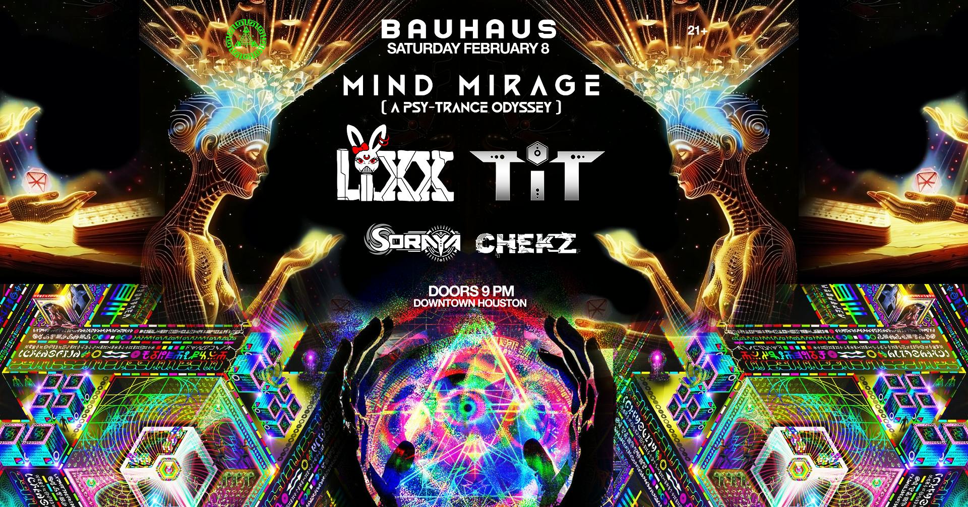 MIND MIRAGE: A Psy-Trance Odyssey Houston at Bauhaus - Saturday, Feb 8 2025 | Discotech