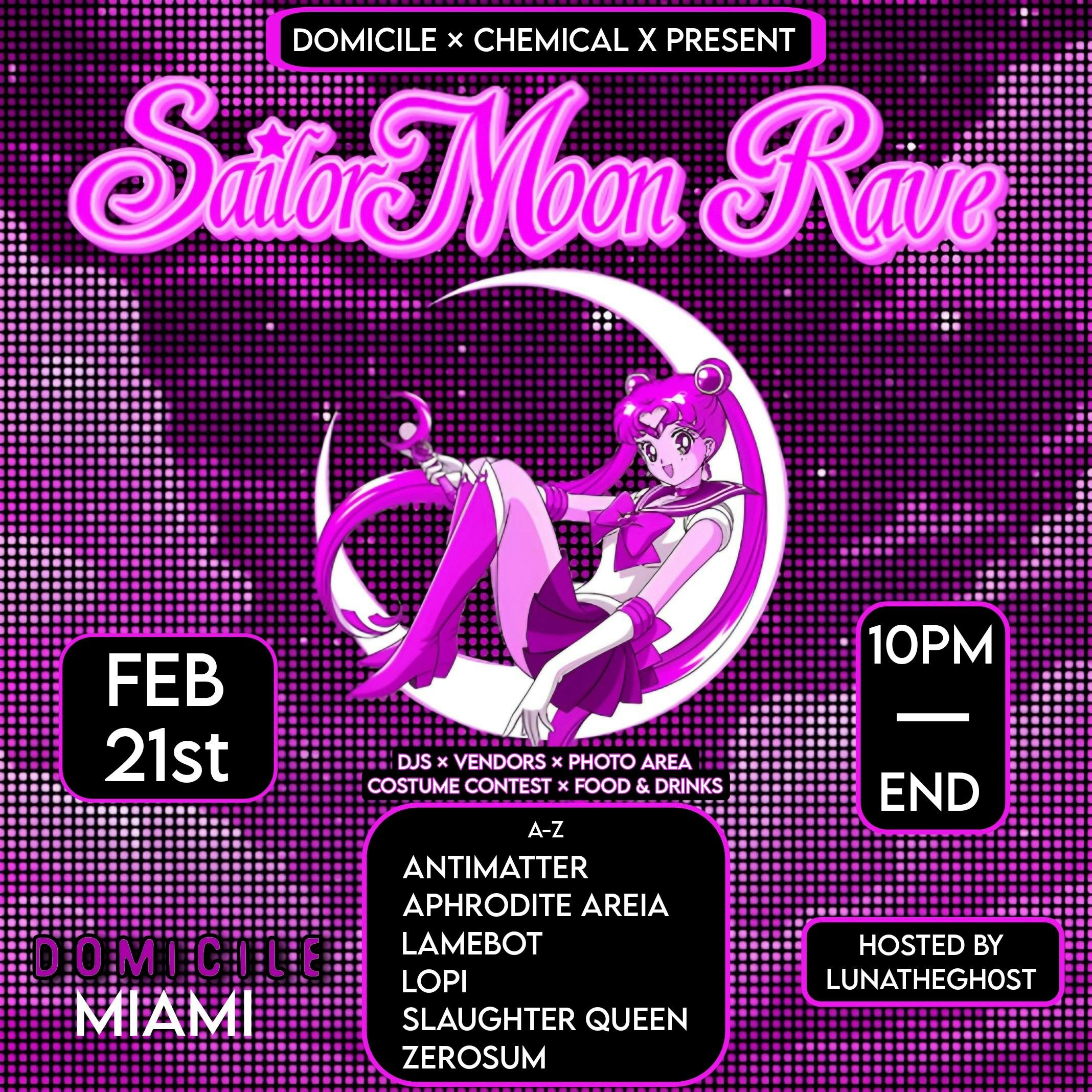 Sailor moon rave at Miami Concerts & Events - Friday, Feb 21 2025 | Discotech