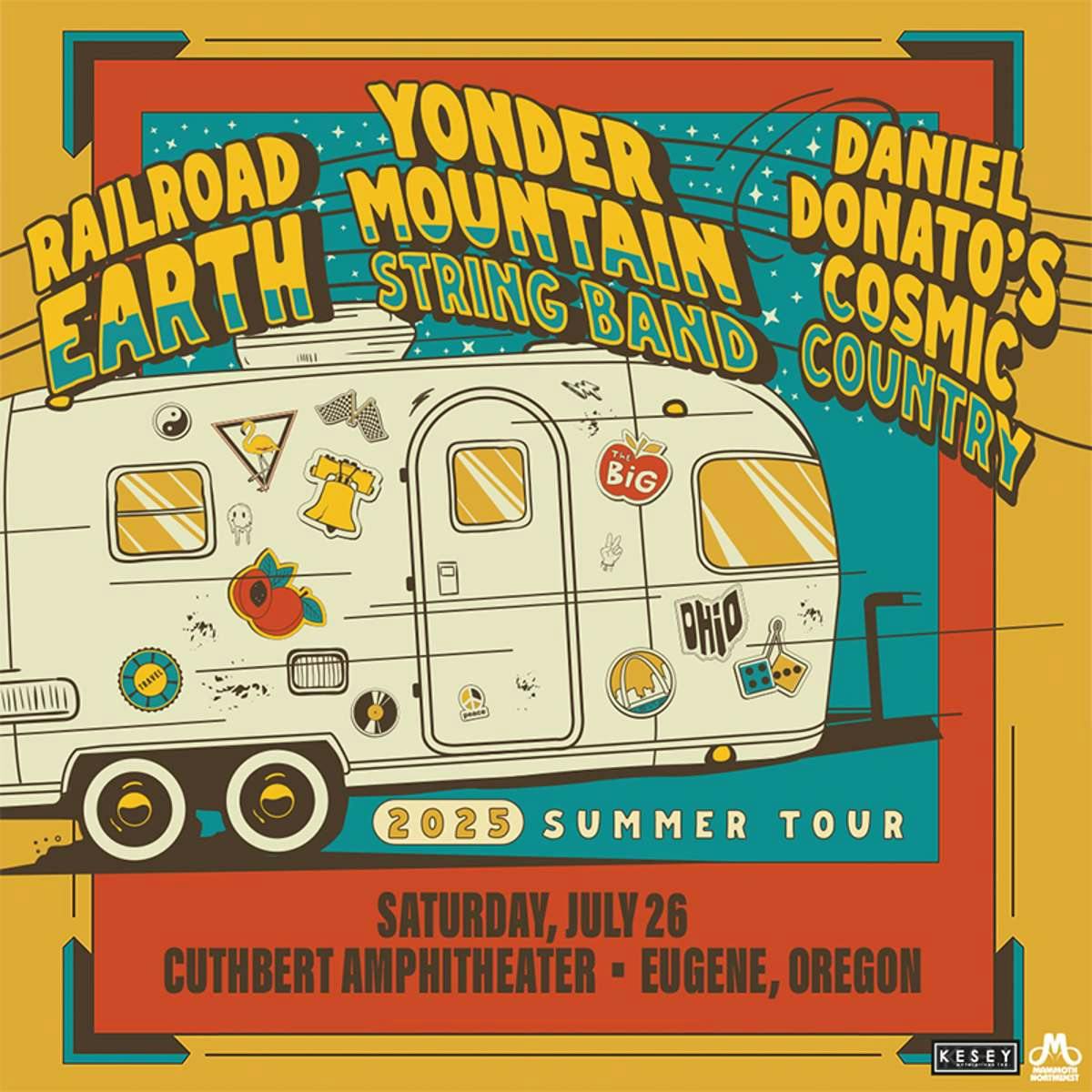 Railroad Earth, Yonder Mountain String Band and Daniel Donato's Cosmic Country