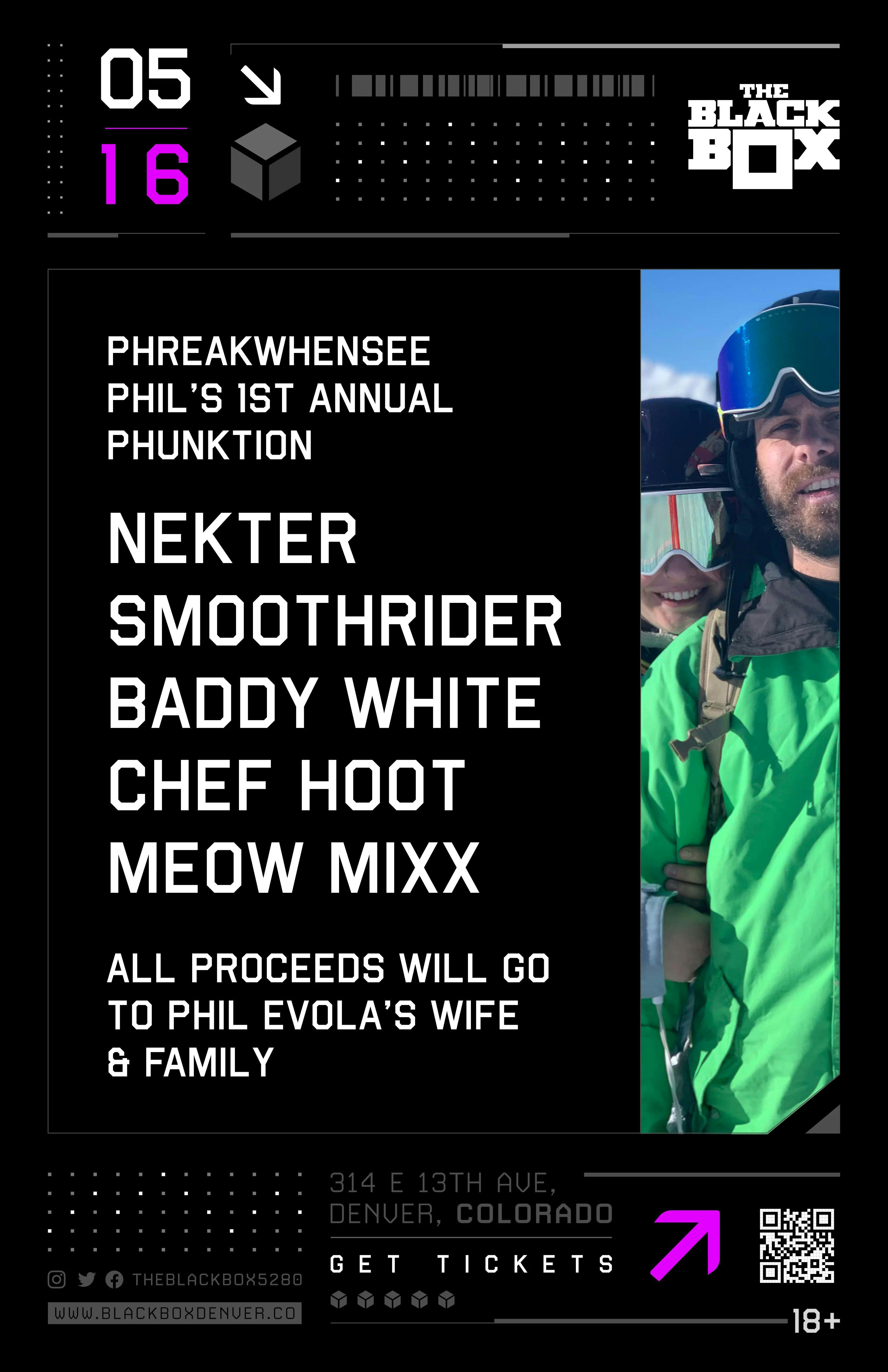 Phreakwhensee Phil's Phunktion (Memorial Fundraiser) at The Black Box - Friday, May 16 2025 | Discotech