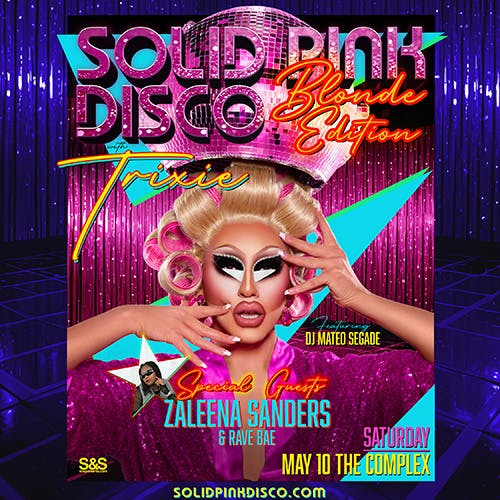 Solid Pink Disco with DJ Trixie