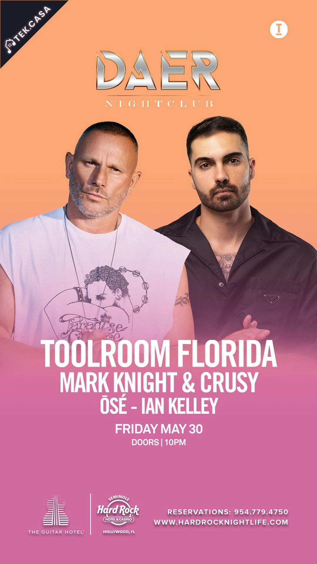 Mark Knight & Crusy Toolroom | DAER Nightclub