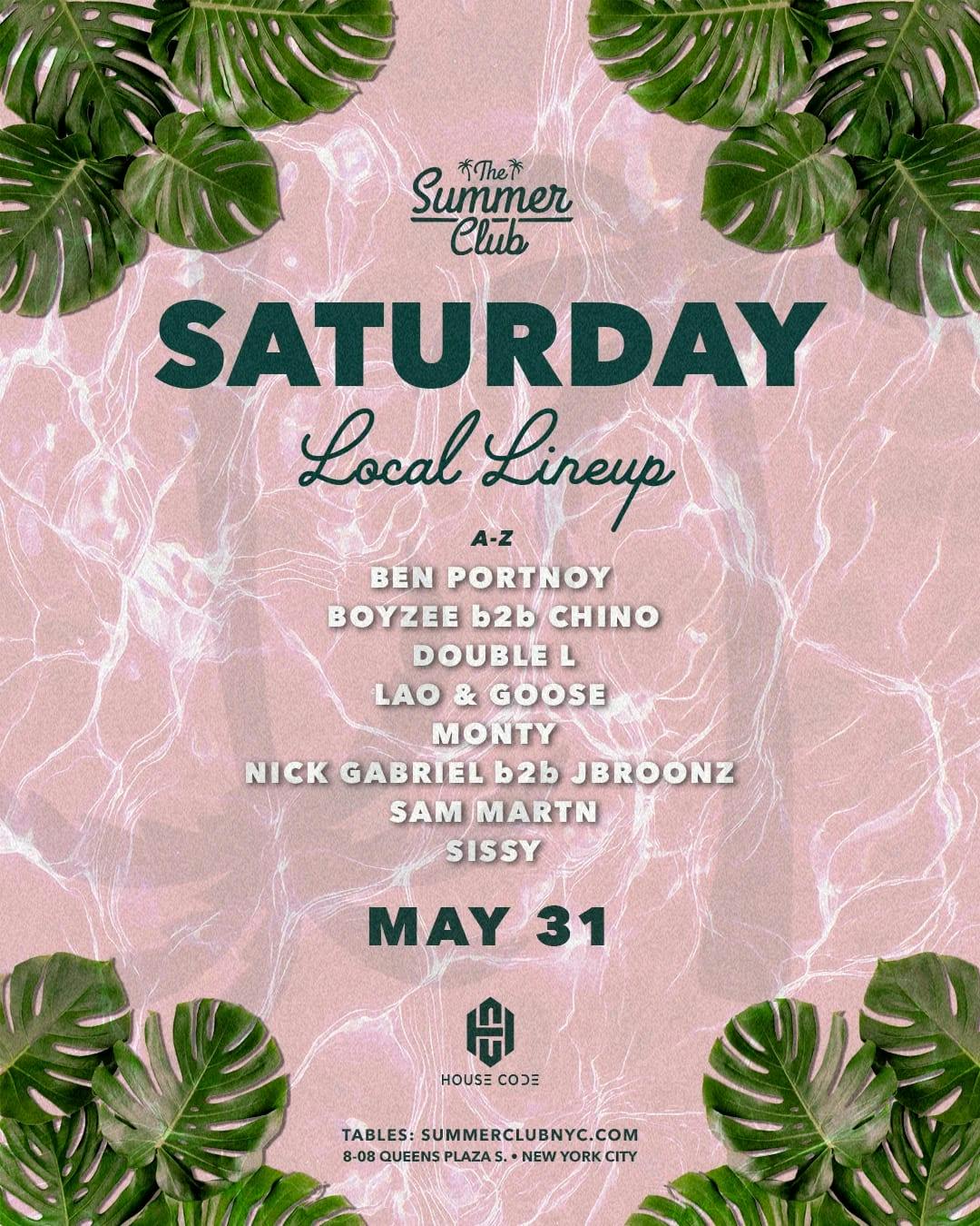 The Summer Club Saturday Pool Party