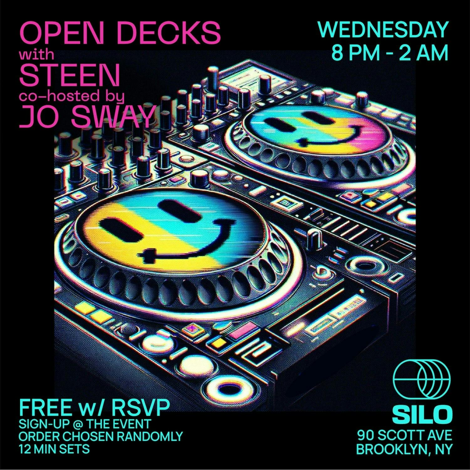 Open Decks w/ STEEN and Jo Sway at Silo Brooklyn - Wednesday, May 7 2025 | Discotech