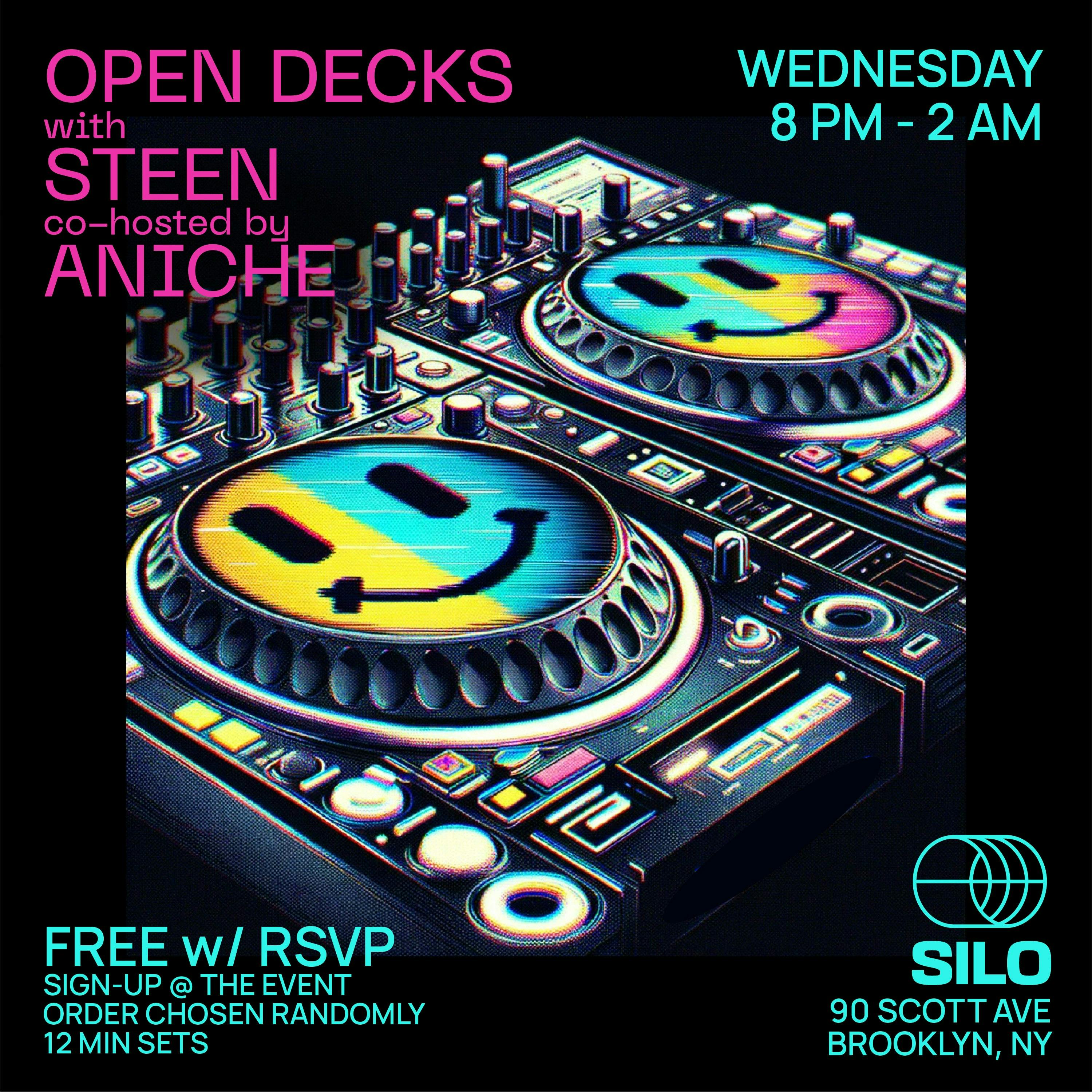 Open Decks w/ Steen and Aniche at Silo Brooklyn - Wednesday, May 21 2025 | Discotech
