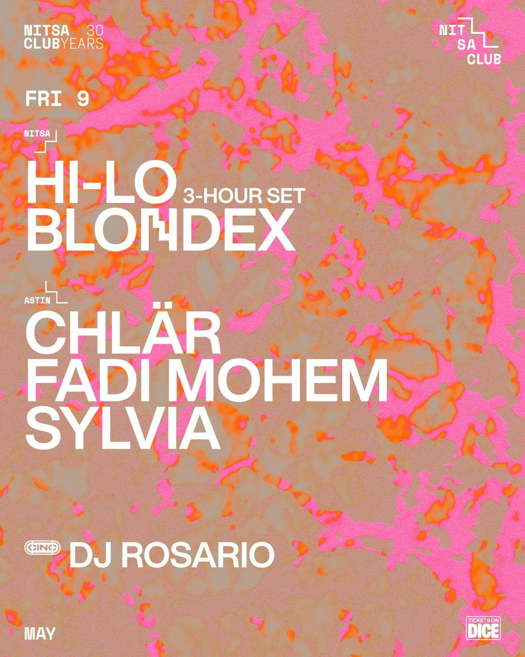 HI-LO 3-hour set / Chlär · Fadi Mohem · Sylvia at Sala Apolo - Friday, May 9 2025 | Discotech