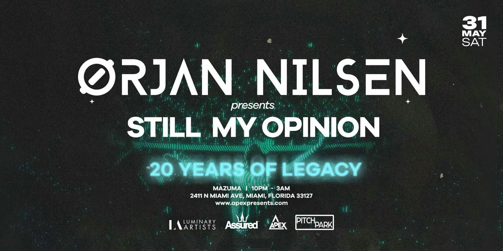 Orjan Nilsen - 20 years of Legacy Tour @ Mazuma
