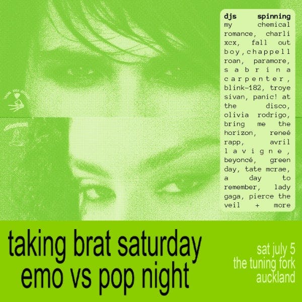 Taking Brat Saturday: Emo vs Pop Night - Auckland