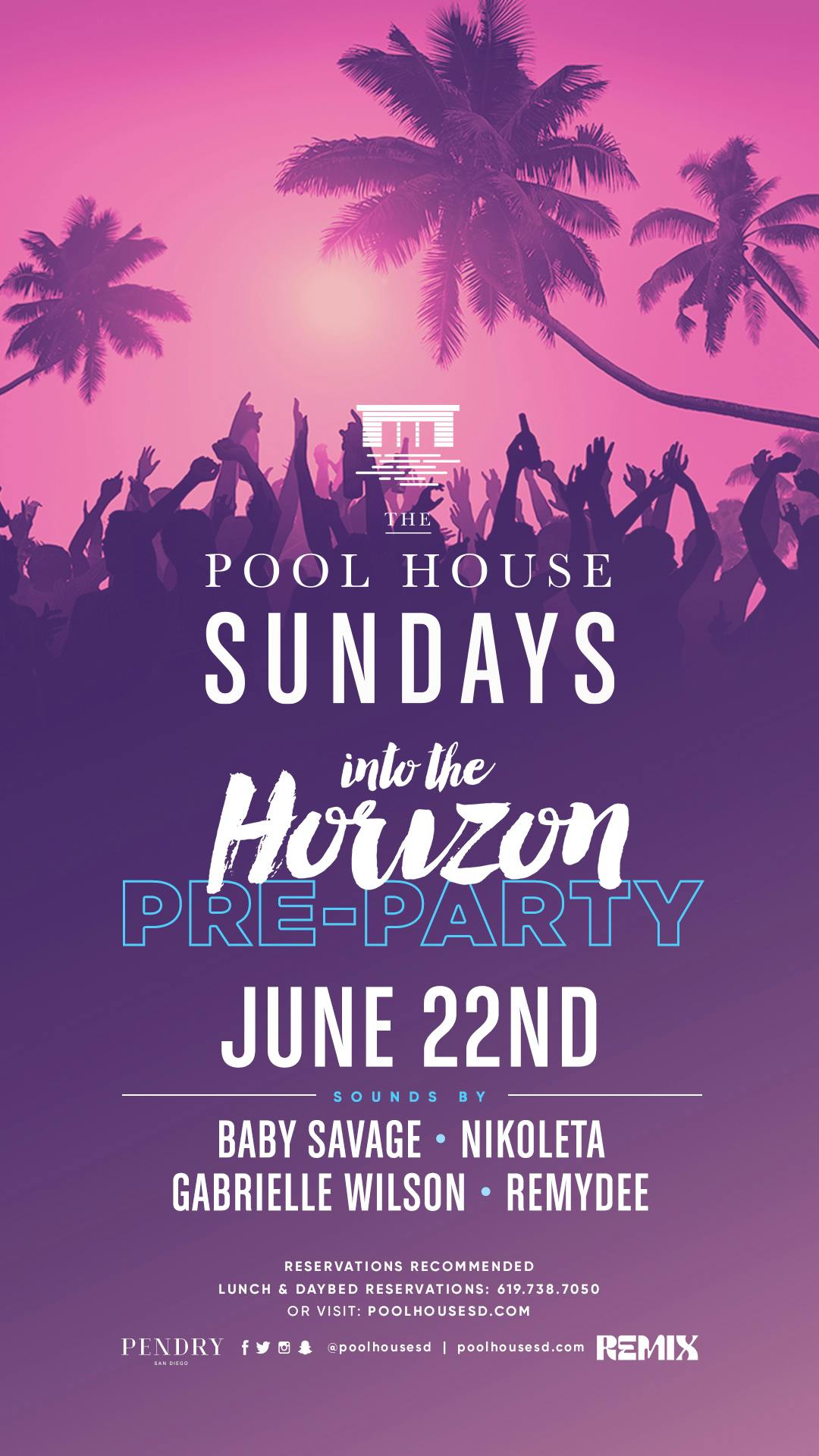INTO THE HORIZON FESTIVAL PRE-PARTY: Special Guest DJs: Baby Savage, Nikoleta, Gabrielle Wilson, Remydee
