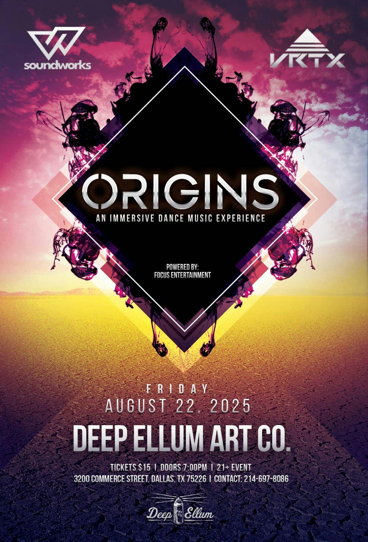 Soundworks and VRTX Present Origins. Powered by Focus Entertainment