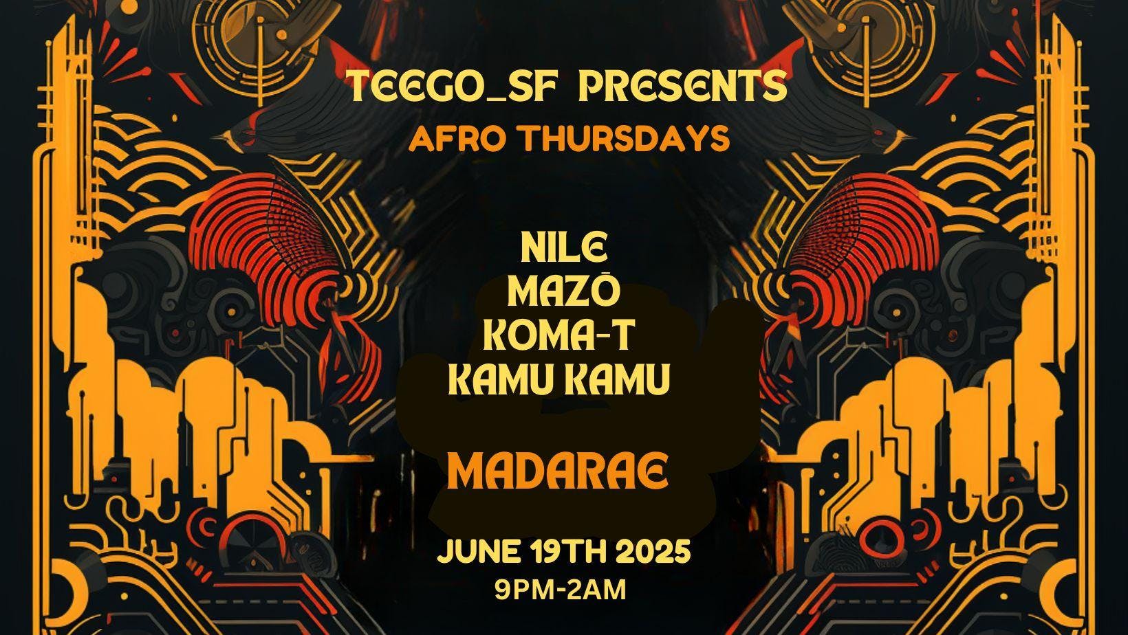 Afro House Thursdays W/nile + Mazo ►2 for 1 Drinks