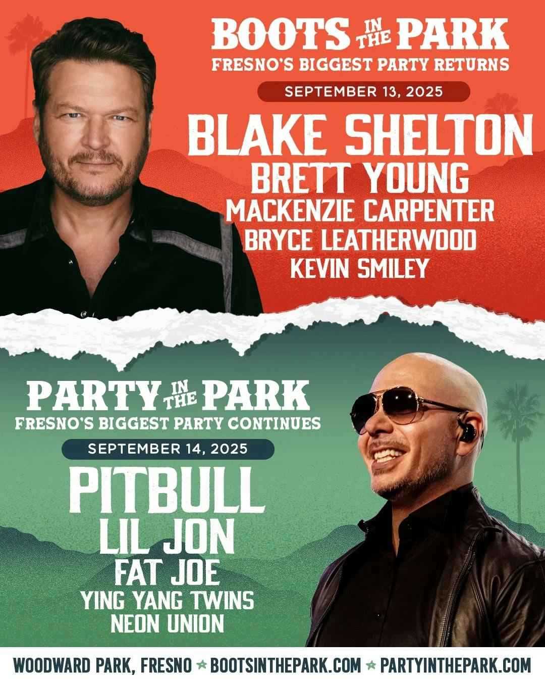 Boots (Party) in the Park - Blake Shelton, Pitbull & more
