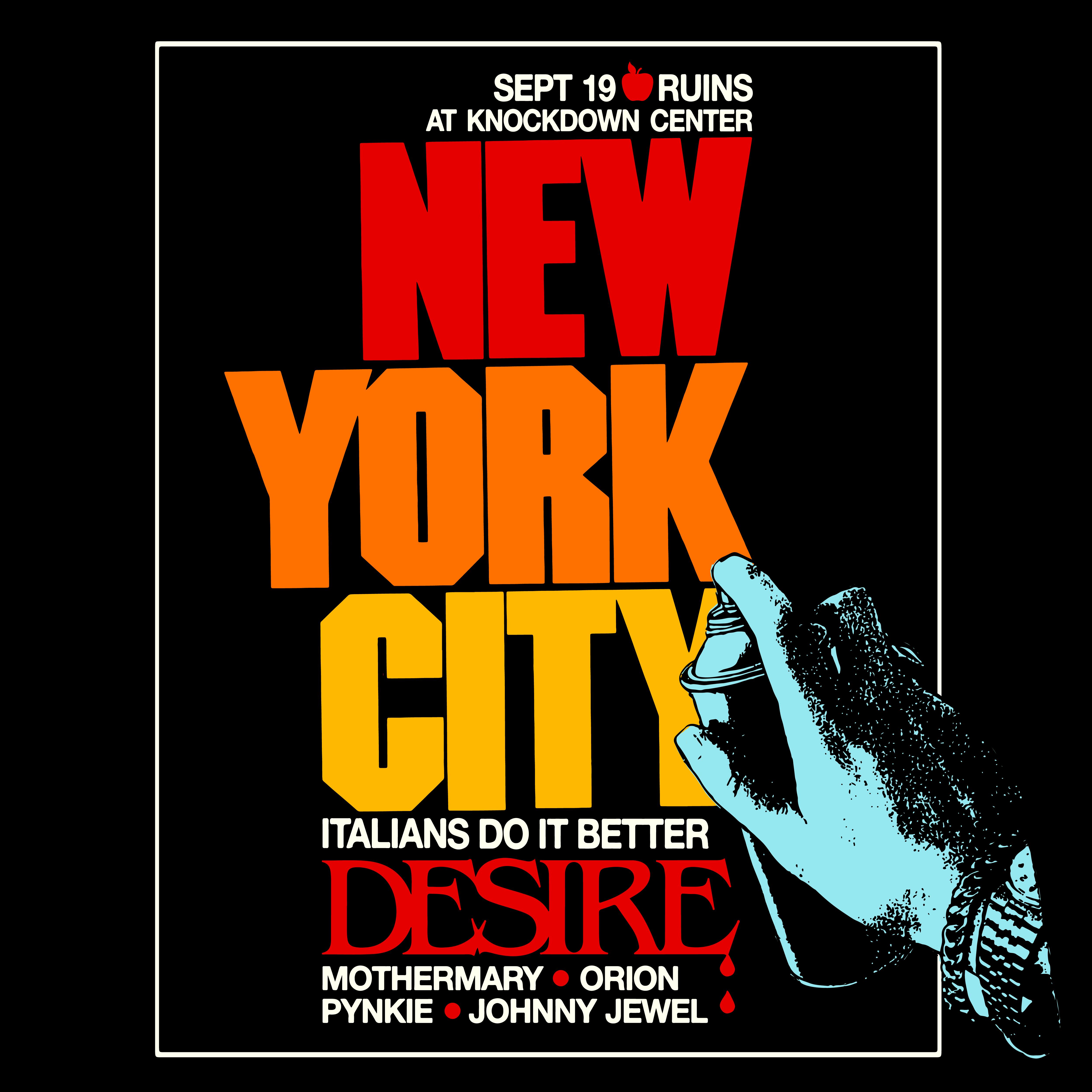 Italians Do It Better w/ Desire, Johnny Jewel, and more
