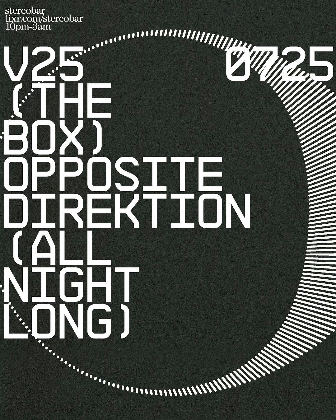 Opposite Direktion