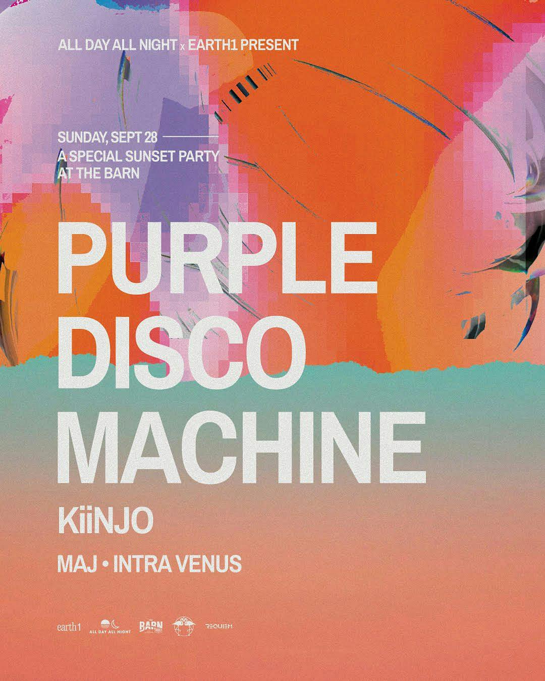 Purple Disco Machine at the Barn