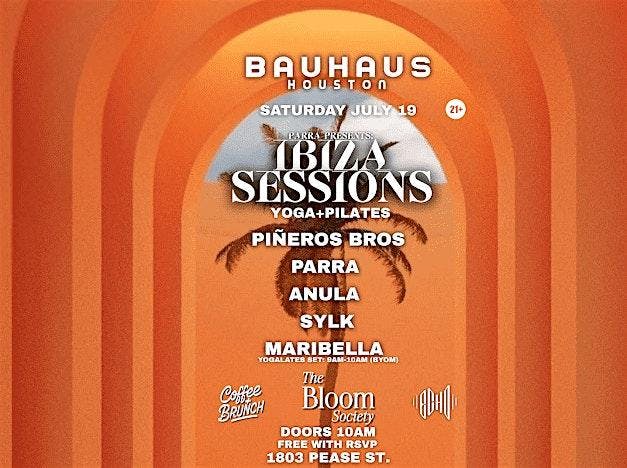 Ibiza Sessions: Coffee + Brunch (Pilates 9am/doors 10am)