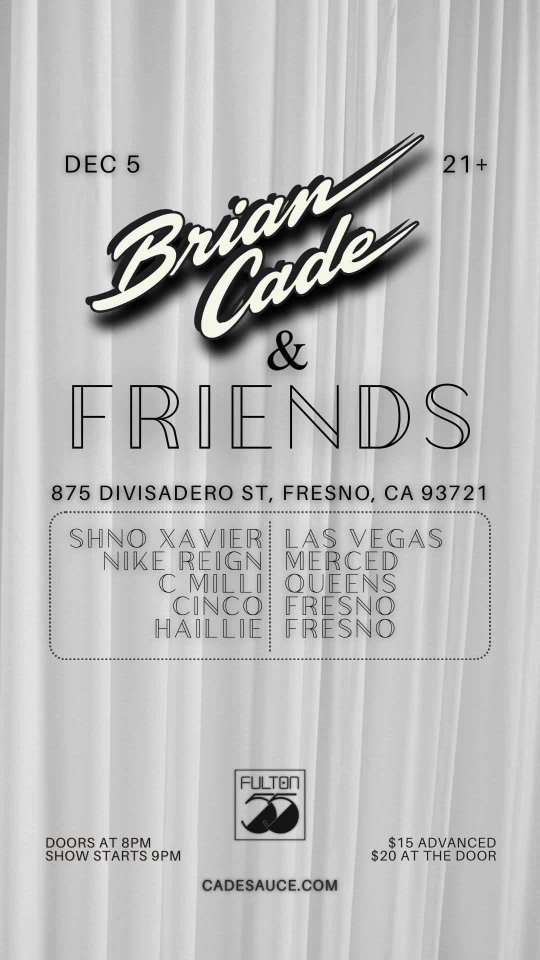 Fulton 55 presents: Brian Cade and Friends