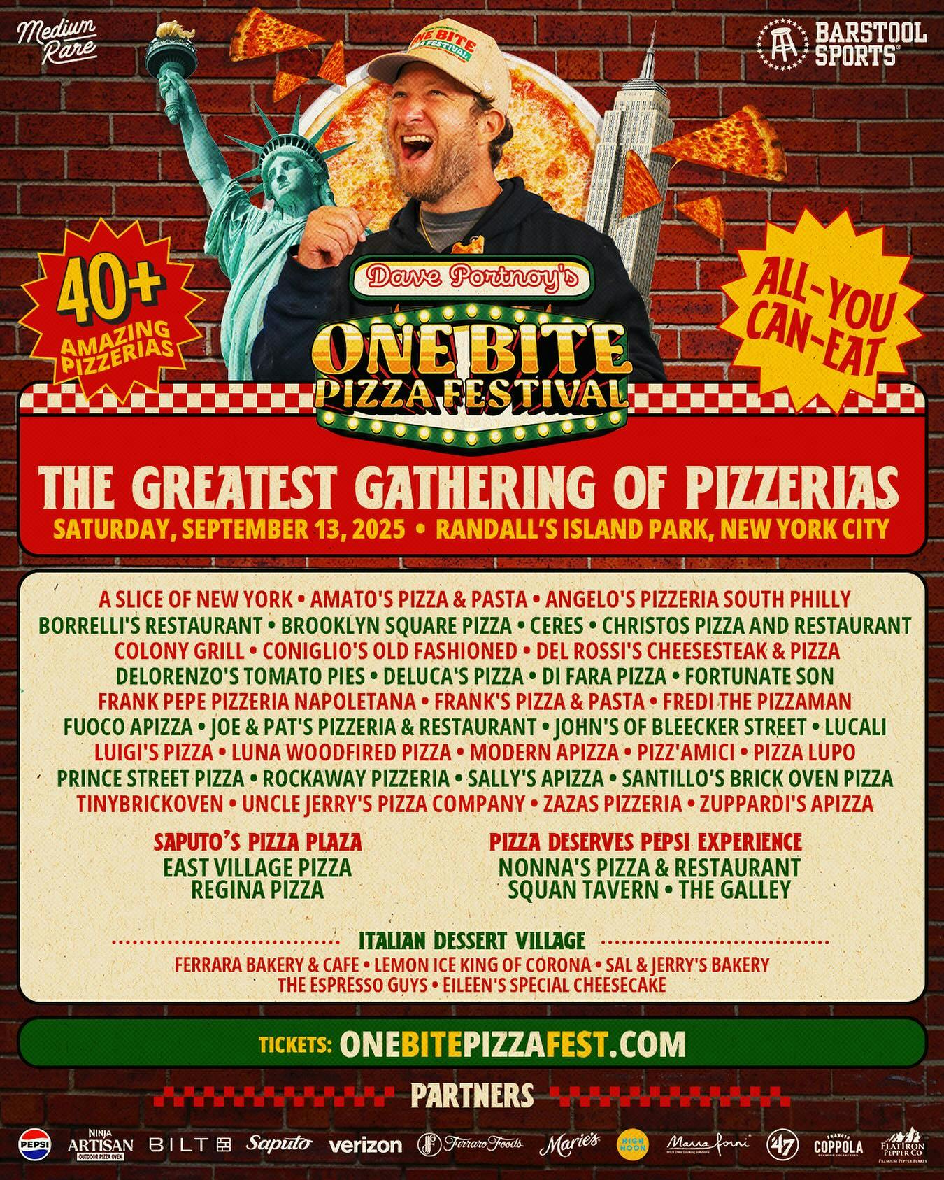 Dave Portnoy's One Bite Pizza Festival 2025